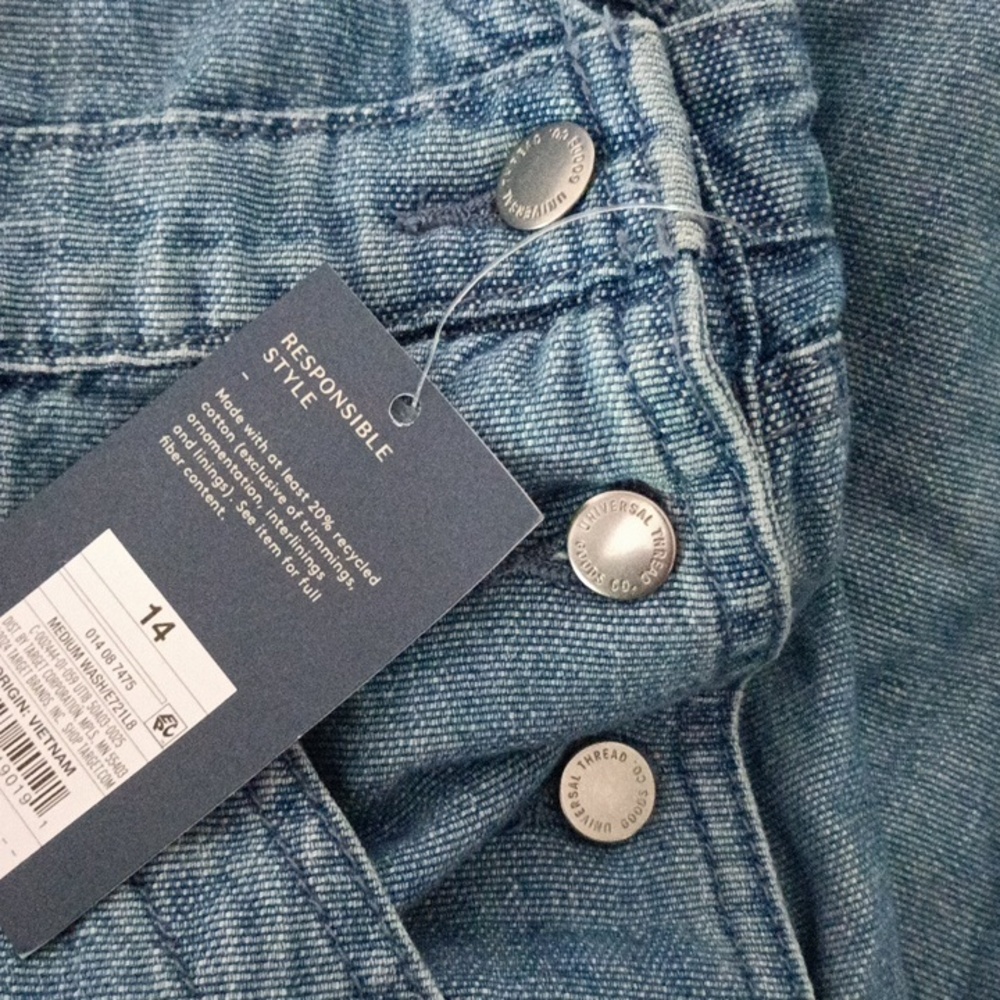 Women's Denim Utility Overalls - Universal Thread 14 - Picture 10 of 11